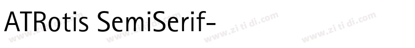 ATRotis SemiSerif字体转换